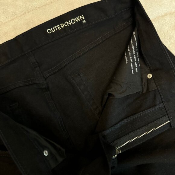 Outerknown S.E.A. Jeans Local Straight Leg - Jet Black - Size 34 X 30 - Picture 2 of 3